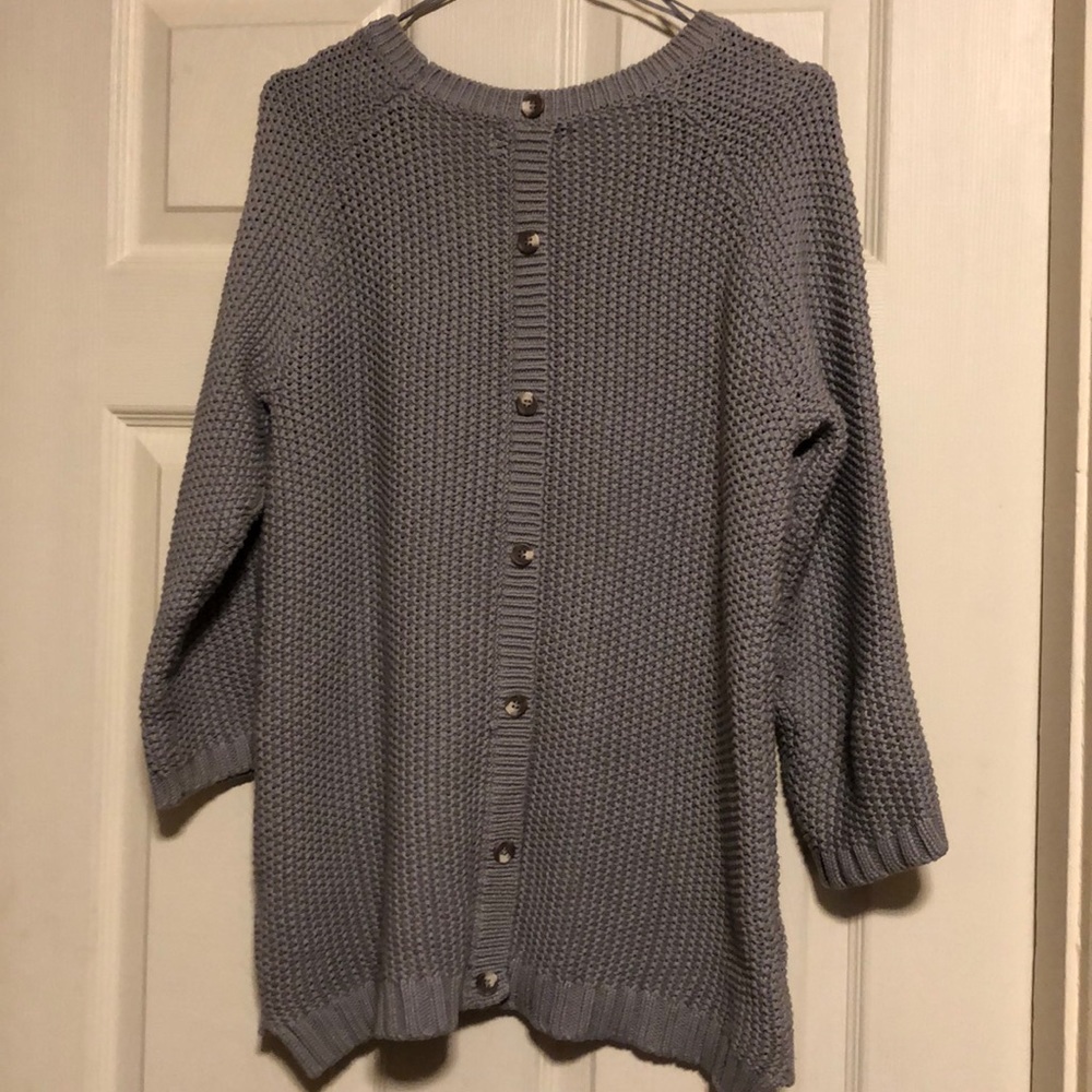 Grey Cynthia Rowley Cable Knit Sweater - Picture 3 of 4